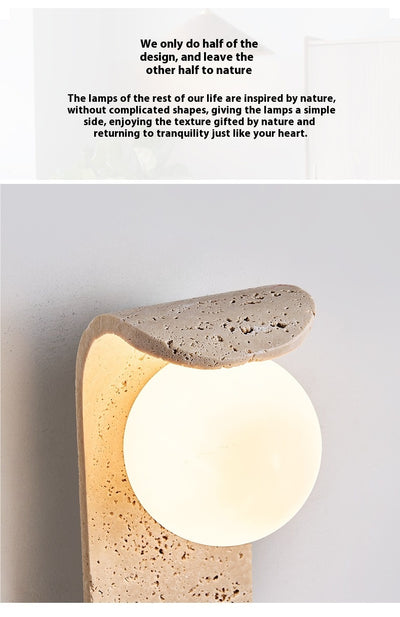 Lámpara de Pared Estilo Piedra Cave para Mesita de Noche - Image 11