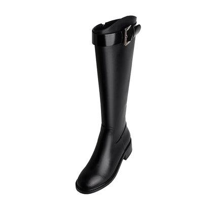 Botas de Cuero hasta la Rodilla - Corte Recto y Elegante - Image 8