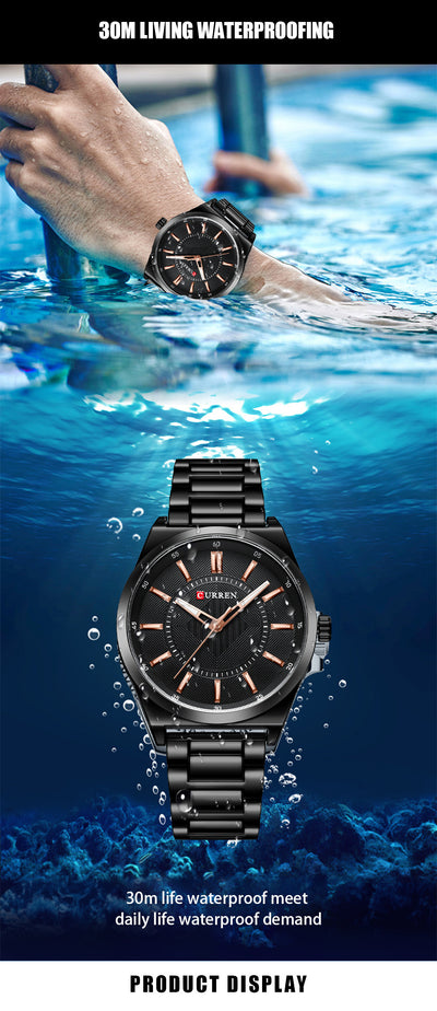 Reloj Empresarial Impermeable para Hombre con Cierre de Barra - Image 15