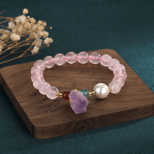 Pulsera Cristal Flor de Durazno Estilo Chino - Prosperidad y Abundancia - Image 8