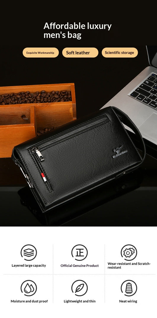 Billetera Masculina de Diseño Clutch con Cierre de Combinación - Image 23