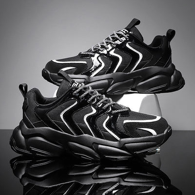 Zapatillas Deportivas Negras de Malla Elevadas - Comodidad y Estilo para Cada Día - Image 3