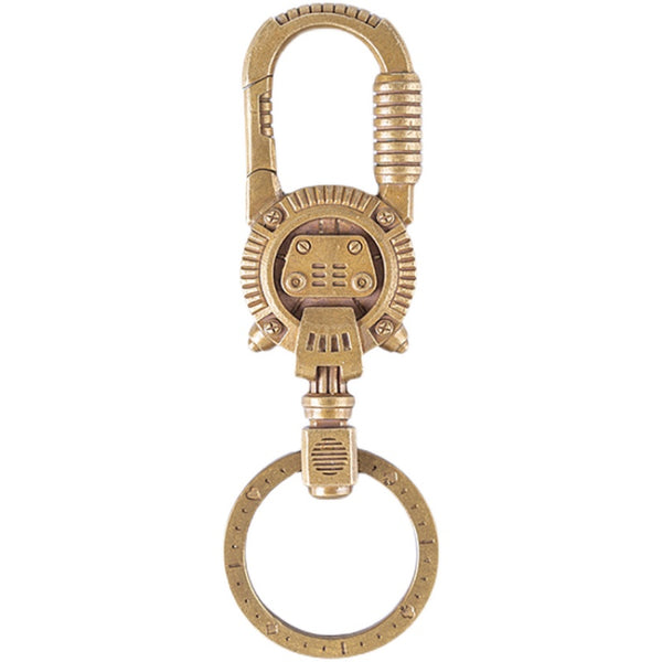 Llavero Steampunk de Latón Mecánico Vintage