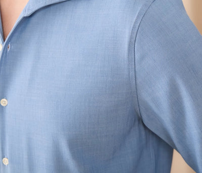 Camisa Casual de Manga Larga para Hombre con Cuello Drapeado Antiedad - Image 4
