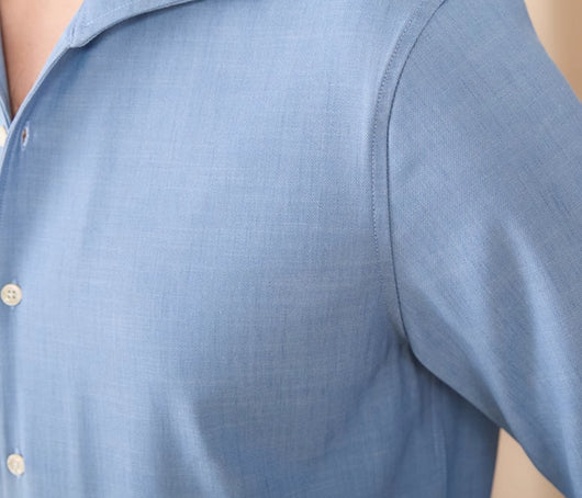 Camisa Casual de Manga Larga para Hombre con Cuello Drapeado Antiedad - Image 4