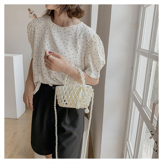Bolso Mensajero de Perlas con Cadena Elegante para Mujer - Image 25