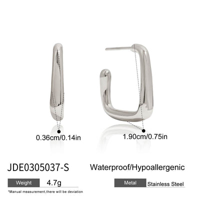 Aretes C Acero Inoxidable Lujo Europeo Minimalista - Image 10