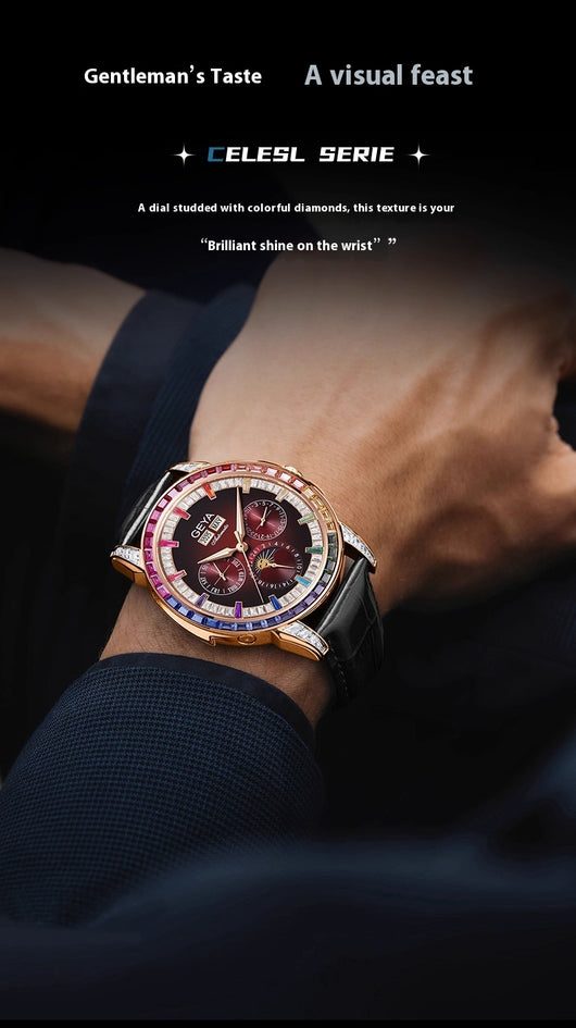 Reloj Automático Multifuncional Rainbow Circle Resistente al Agua para Hombre - Image 9