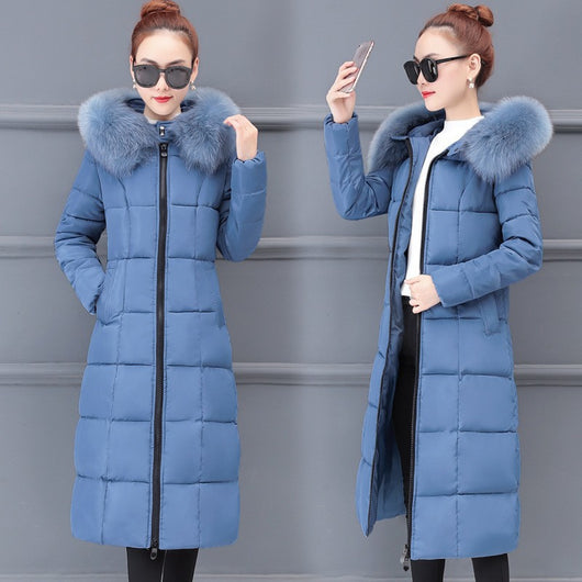 Abrigo Largo Acolchado Estilo Coreano Hasta la Rodilla - Image 17