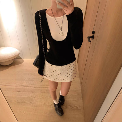Blusa Coreana Ajustada para Transición de Otoño - Image 3
