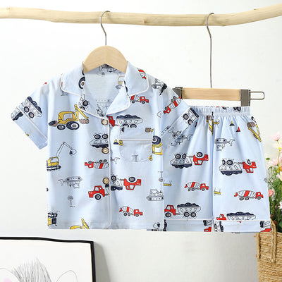 Pijama Infantil Estilo Coreano de Algodón con Cuello - Image 27