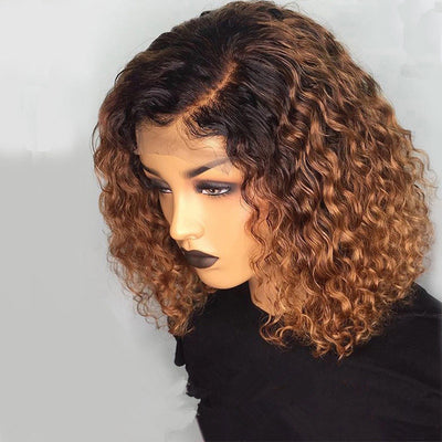 Peluca Rizada Africana Teñida con Cabello Corto y Rizado para Mujer - Image 2