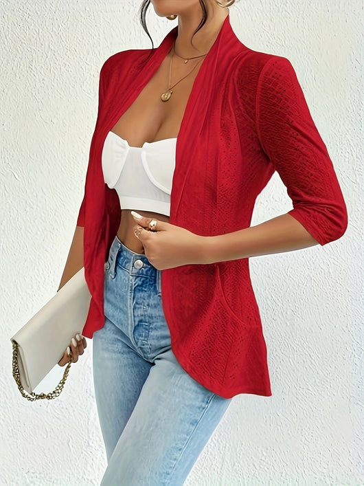 Cardigan Hueco Elegante para Mujer - Diseño Moderno Cruzado - Image 21
