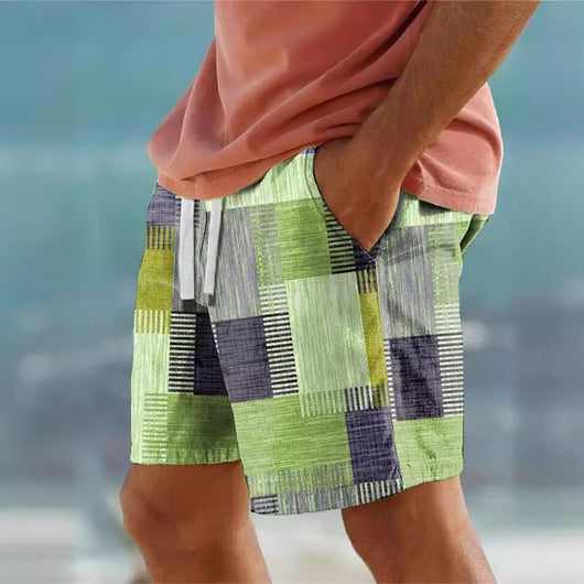 Shorts Casuales para Hombre con Estampado Digital Moderno - Image 10