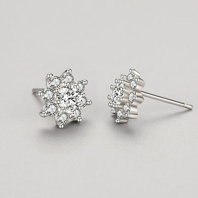 Aretes de Plata S925 Hipoalergénicos con Diseño de Flor - Image 7
