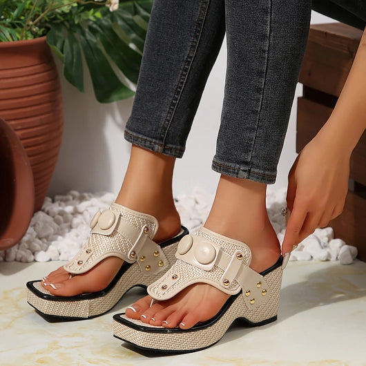 Sandalias Tipo Chancla con Cuña para Tallas Grandes - Image 33