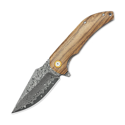 Cuchillo Plegable Mashige Steel Outdoor - Madera de Cebra - Image 7