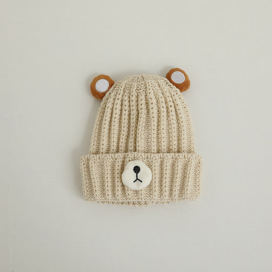 Gorro de Lana Tejido con Diseño de Osito en Colores Pastel - Image 13