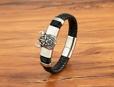 Pulsera Magnética de Cuero Genuino para Hombre - Acero Inoxidable Resistente - Image 22