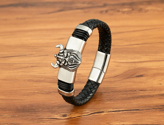 Pulsera Magnética de Cuero Genuino para Hombre - Acero Inoxidable Resistente - Image 22