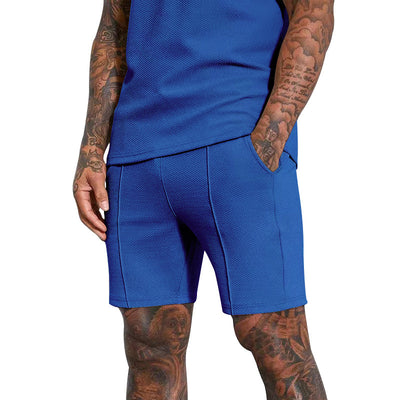 Conjunto Polo Texturizado V-neck y Shorts para Hombre - Image 12