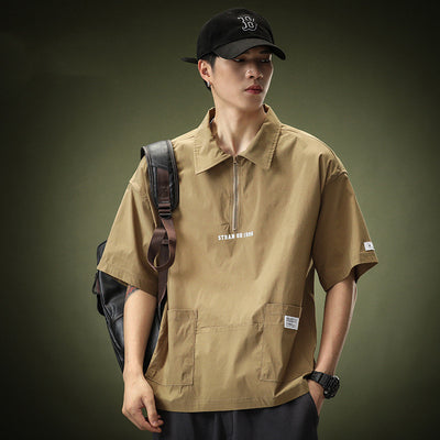 Camisa Beisbolera Suelta Retro para Hombre - Image 9