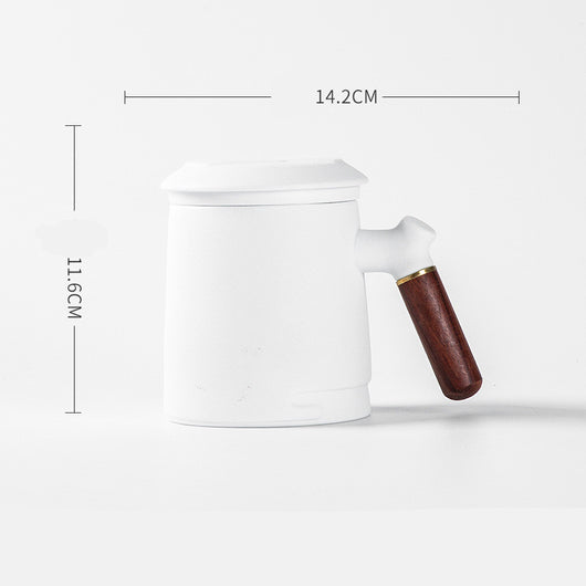 Set de 3 Tazas de Cerámica para Oficina con Asa de Madera y Tapa - Image 12