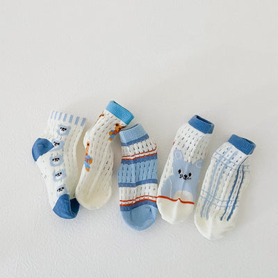Calcetines de Malla Cuadriculados para Niños - Primavera y Verano - Image 10