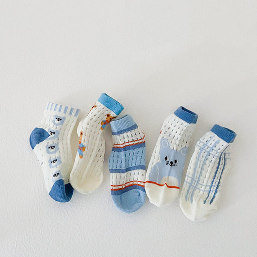 Calcetines de Malla Cuadriculados para Niños - Primavera y Verano - Image 10