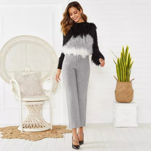 Pantalones Térmicos Ajustados de Cintura Media con Tecnología Stretch