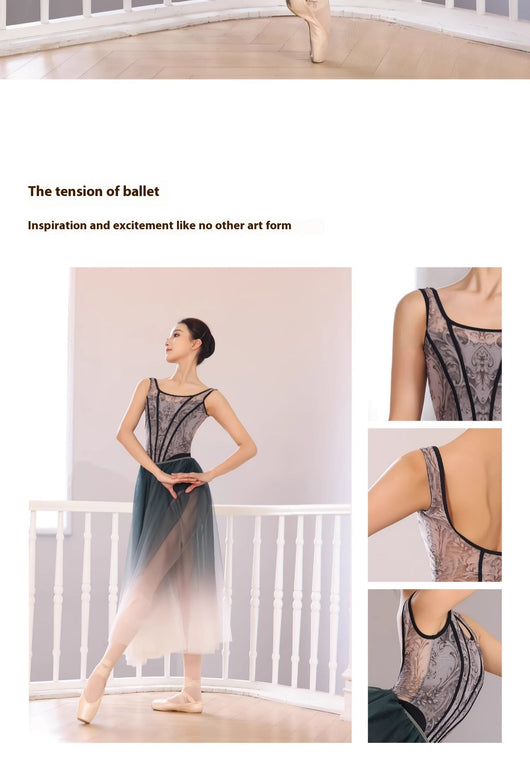 Ropa de Danza Ballet con Estampado Floral - Examen de Gimnasia y Arte - Image 11