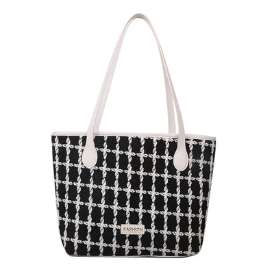 Bolso Tote Cuadros Asimétrico - Diseño Minimalista - Image 3