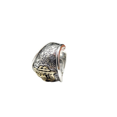 Anillo de Plata 925 Hip-hop Graffiti Retro Personalizado - Image 5