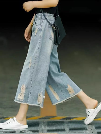 Pantalón Ancho Cintura Alta Retro Estilizante - Image 10