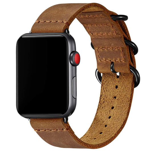 Cinturón de Cuero Vintage Estilo Crazy Horse con Hebilla de Tres Anillos - Image 26