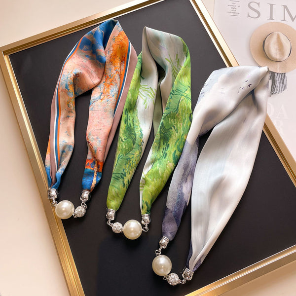Pañuelo de Seda Magnético - Accesorio Versátil y Práctico