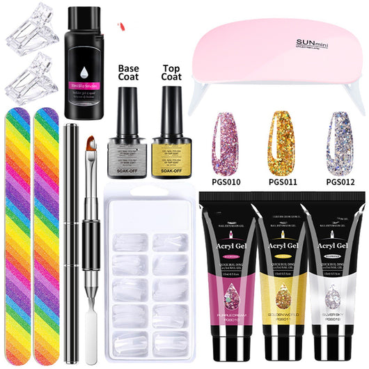 Set de 13 Piezas de Pegamento Cristal para Uñas Extendidas - Image 8