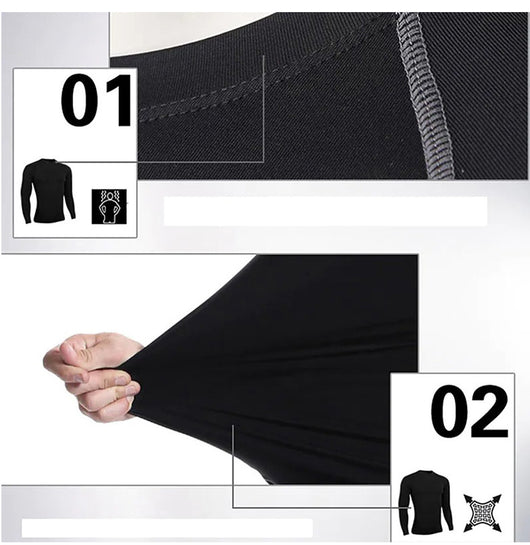 Conjunto Deportivo de Compresión para Hombre - Pantalón y Playera Térmica para Invierno - Image 9