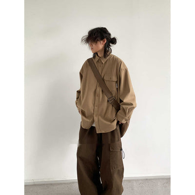 Chaqueta Camisa Infantil de Manga Larga en Colores Sólidos - Image 11