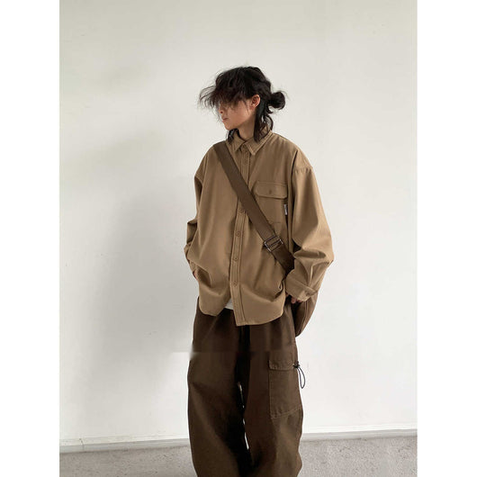 Chaqueta Camisa Infantil de Manga Larga en Colores Sólidos - Image 11