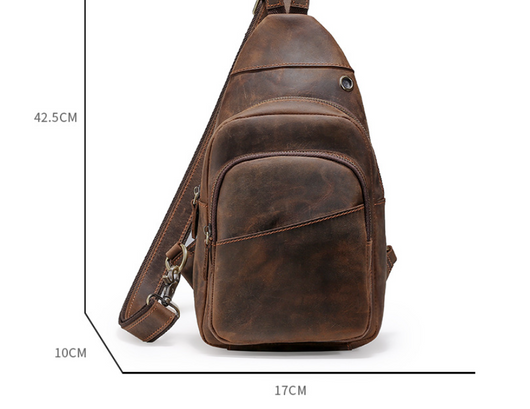 Bolsa Pecho Cuero Crazy Horse para Hombre - Estilo Outdoor - Image 13