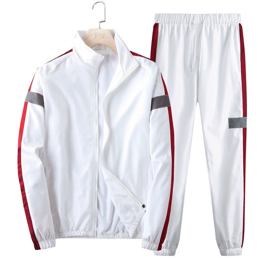 Traje Casual Hombre Cuello Mao Estilo Coreano Suelto Chaqueta Deportiva y Pantalón Cargo - Image 4