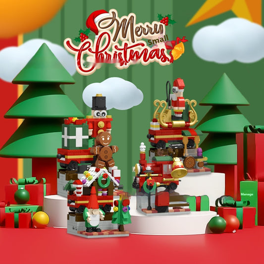 Set de 24 Bloques de Construcción Escenas Navideñas en Caja Sorpresa Compatible