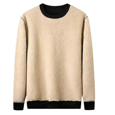 Sudadera Holgada con Cuello Redondo para Hombre en Negro - Image 14