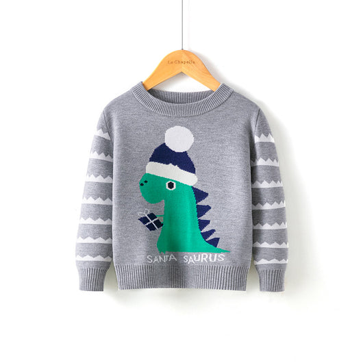 Suéter Navideño de Dinosaurio para Bebé Niño - Diseño Cartoon Otoño Invierno - Image 4