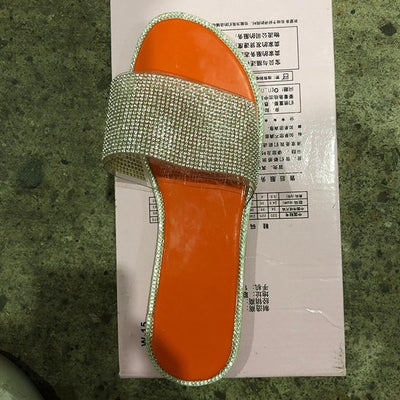 Sandalias y Pantuflas Mujer Talla Grande con Strass y Tacón Bajo - Image 11