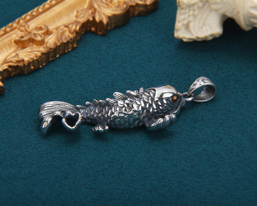 Dije de Plata Esterlina Dragón Saltador de Peces Diseño Personalizado Unisex - Image 7
