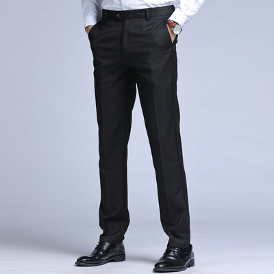 Pantalones de Traje Ejecutivo Negro para Hombre - Otoño e Invierno - Image 12