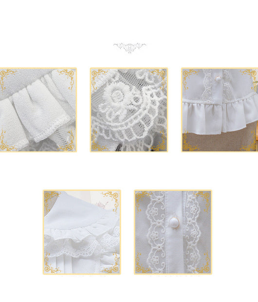 Blusa Chifón Slim-fit Manga Larga Estilo Lolita Dulce para Mujer - Image 8