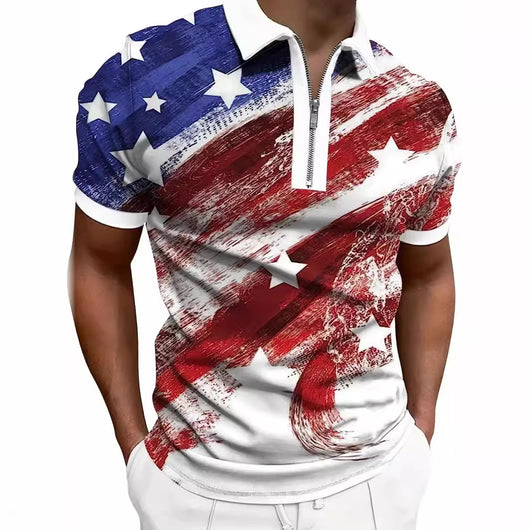 Polo Deportivo Estampado Transpirable para Hombre - Image 2
